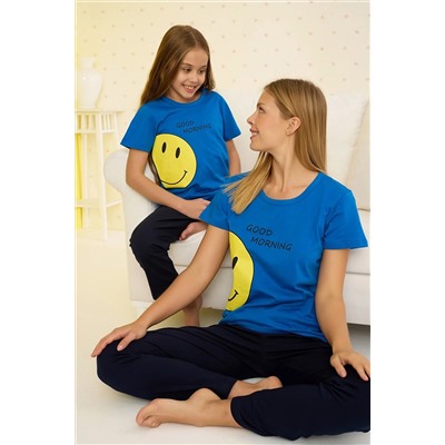 Siyah İnci Pamuklu Kısa Kollu Pijama Takım 23107061