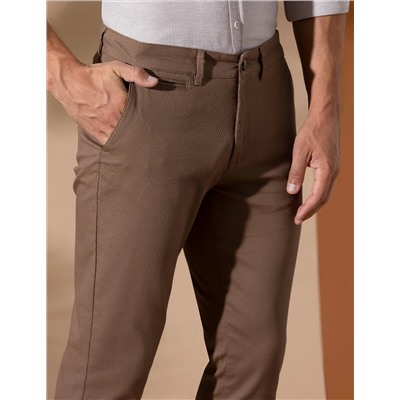 Kahverengi Slim Fit Kanvas Pantolon