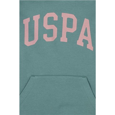 Kız Çocuk Mint Basic Kapüşonlu Sweatshirt
