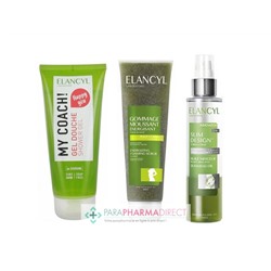 Elancyl Lot My Coach Gel Douche au Guarana 200 ml et Slim Design Huile Minceur 150ml + Gommage Offert