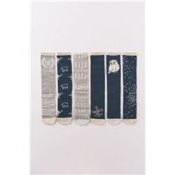 Pack 6 calcetines largos algodón Harry Potter