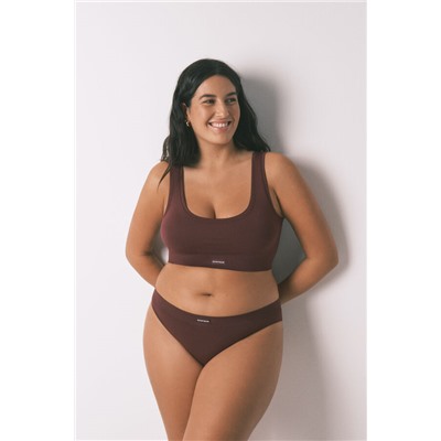 Top reversible LOVELY  sin costuras granate
