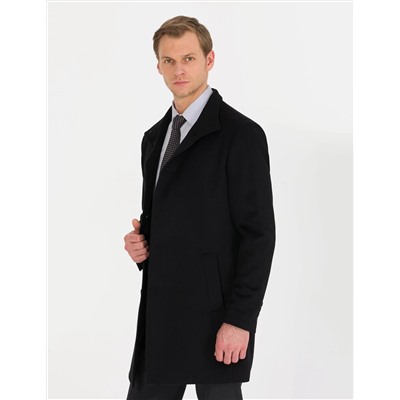 Siyah Slim Fit Palto