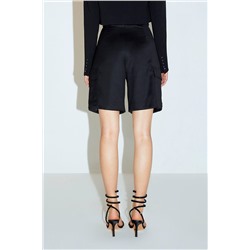 Bermudas de tiro alto Negro
