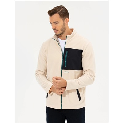 Bej Regular Fit Polar Hırka