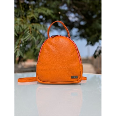 Итальянская сумка - рюкзак из натуральной кожи от AB Zapatos mochila NAPA naranja АКЦИЯ