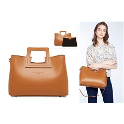 Bolso de piel y neceser Jane Camel