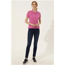 Kadın Pembe Basic Polo Yaka Tişört