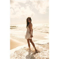 RUFFLED HALTER SHORT DRESS