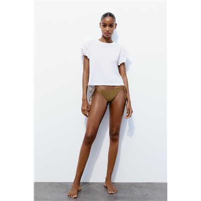 COTTON T-SHIRT WITH RUFFLES