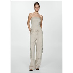 Jeans cargo bolsillos
