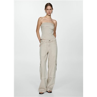 Jeans cargo bolsillos