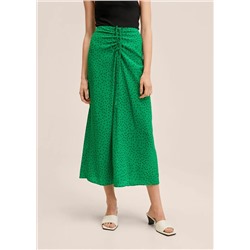 Falda estampada fruncida -  Mujer | MANGO OUTLET Melilla