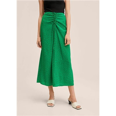 Falda estampada fruncida -  Mujer | MANGO OUTLET Melilla