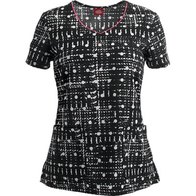 Dickies Xtreme STRETCH Scrubs Dot It All Print Top