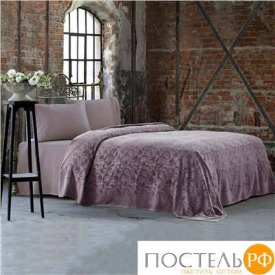 T1244T10007123 Покрывало Tivolyo home BAROC фиолетовый Евро