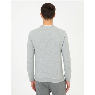 Açık Gri Melanj Sweatshirt