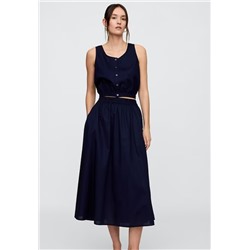 Poplin Midi Skirt