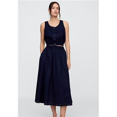 Poplin Midi Skirt