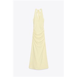 POLYAMIDE HALTER LONG DRESS