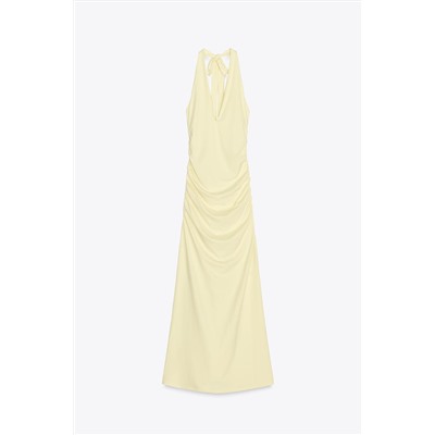POLYAMIDE HALTER LONG DRESS
