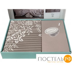 Постельное белье "Карвен" ранфорс 1,5 спальн. Rute Beige v-1