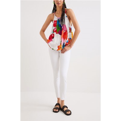 Blusa halter tropical