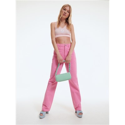 Crop Top mit Stickerei