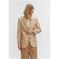Americana efecto piel -  Mujer | MANGO OUTLET Melilla