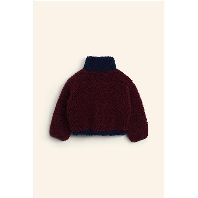 LIMITED EDITION CONTRAST FAUX SHEARLING JACKET