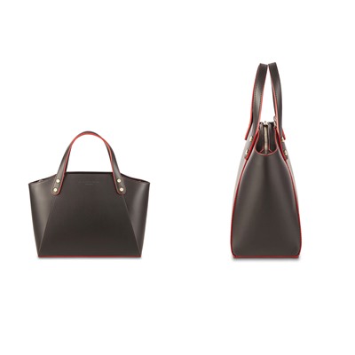 Bolso de piel Parl Negro y rojo