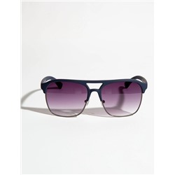 MEN'S RECTANGULAR COMBO METAL AVIATOR SUNGLASSES
