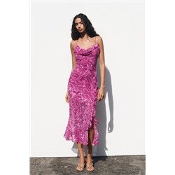 PRINTED MIDI DRESS