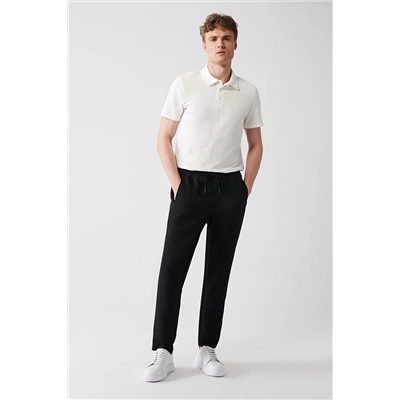 Avva Erkek Siyah Dokuma Likralı Relaxed Fit Rahat Kesim Jogger Pantolon A31y3022 A31Y3022