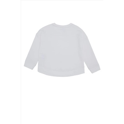Çocuk Ekru Basic Sweatshirt