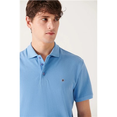 Mavi %100 Pamuk Serin Tutan Polo Yaka T-Shirt