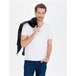 Beyaz Slim Fit Basic Tişört