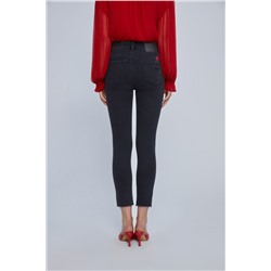 Vaquero skinny fit 7/8 Negro
