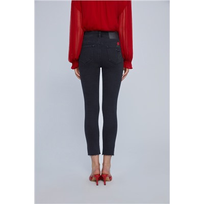 Vaquero skinny fit 7/8 Negro
