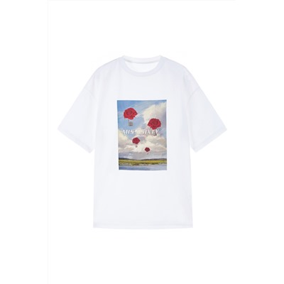 Camiseta Blanco y rojo