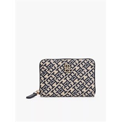 Jacquard Monogram Logo Medium Zip Wallet