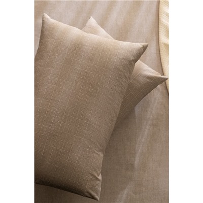 Odette King Size %100 Pamuk Ranforce Lastikli Çarşaf Takımı - Bej