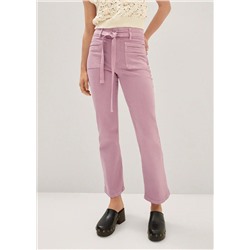Jeans rectos detalle lazo -  Mujer | MANGO OUTLET España
