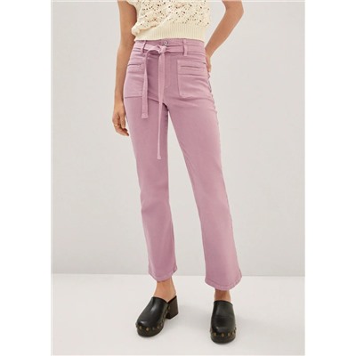 Jeans rectos detalle lazo -  Mujer | MANGO OUTLET España