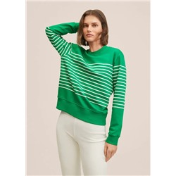 Sudadera algodón rayas -  Mujer | MANGO OUTLET Melilla
