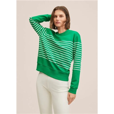 Sudadera algodón rayas -  Mujer | MANGO OUTLET Melilla