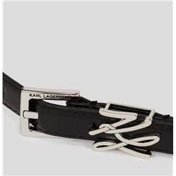 Изысканный узкий ремень из коровьей кожи KARL LAGERFEL*D ОРИГИНАЛ!