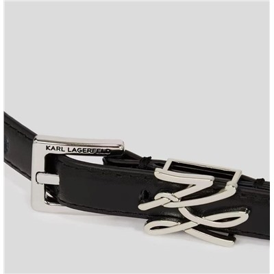 Изысканный узкий ремень из коровьей кожи KARL LAGERFEL*D ОРИГИНАЛ!