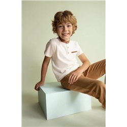 Defacto Erkek Çocuk Regular Fit Hakim Yaka Pike Kısa Kollu Polo Tişört Z3169A623SM