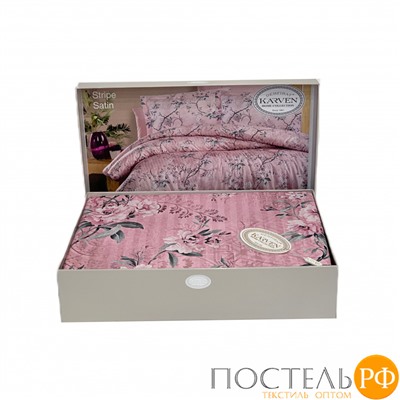 Постельное белье Карвен Stripe Satin с цветным принтом 1.5 спальное N249 -SB003(4пр.)